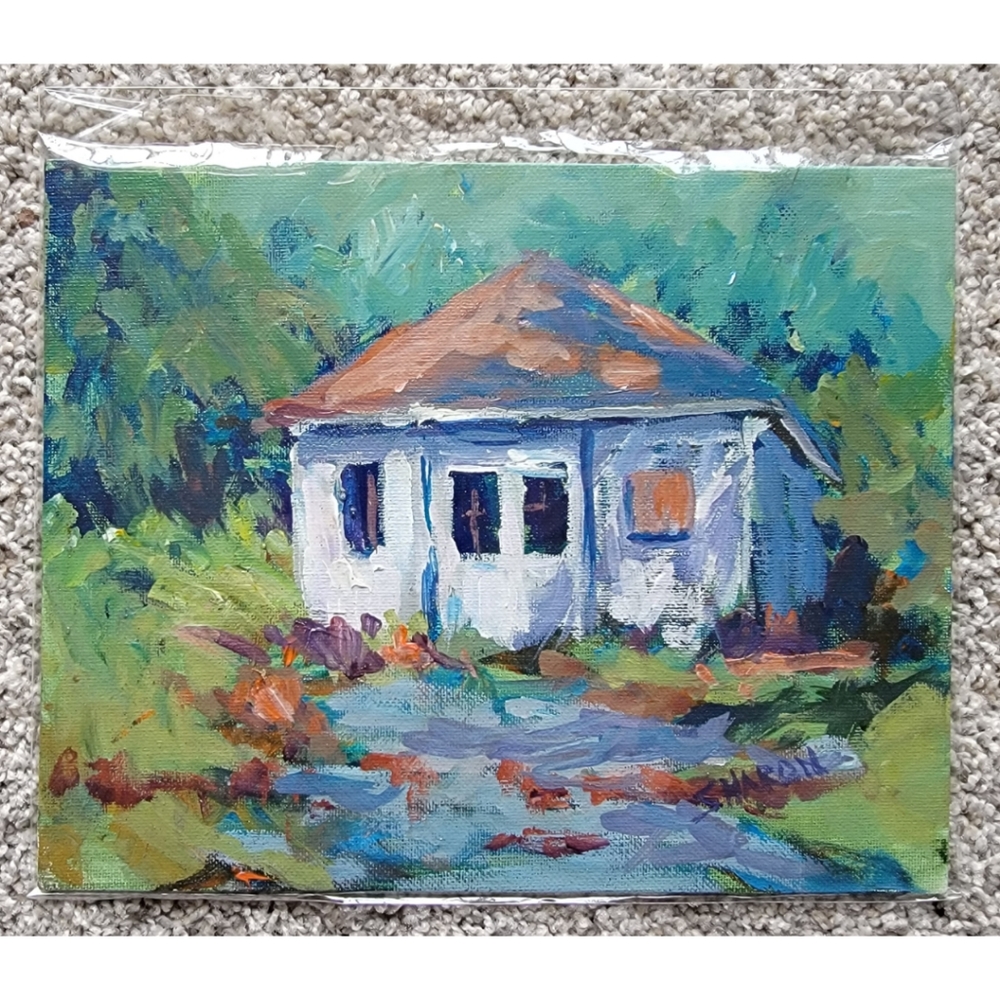 Beautiful Unique Original Art by Sharon Chaples Paint on Canvas Board 8in x 10in